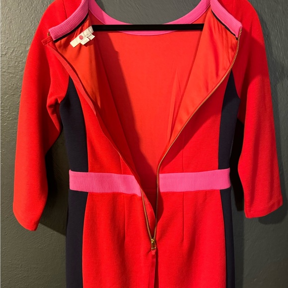 Boden Brand New wot tri color dress. Size 4L but could be hemmed! - Picture 4 of 5